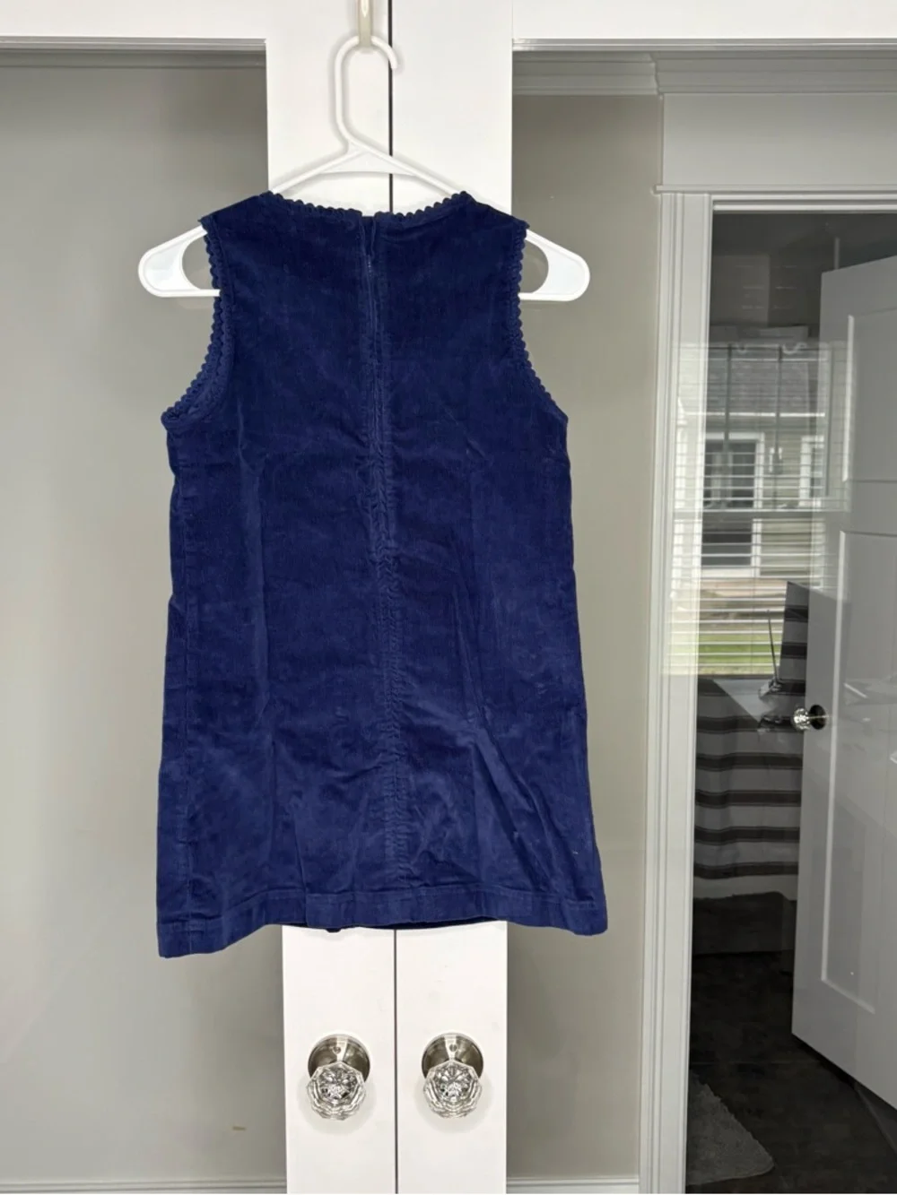 J. Crew Crewcuts Girls' Corduroy Pinafore Dress Navy Blue
